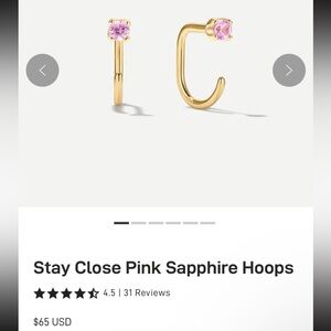 ARDANT Pink Sapphire Hoops
